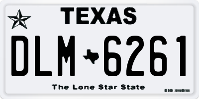 TX license plate DLM6261