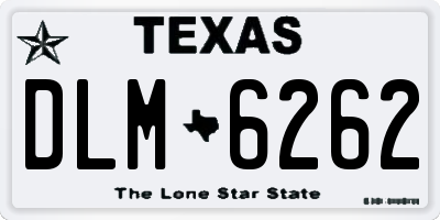TX license plate DLM6262