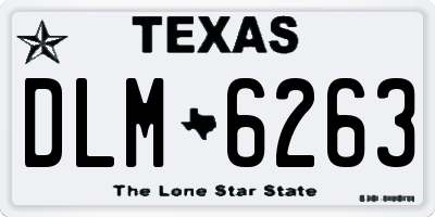 TX license plate DLM6263