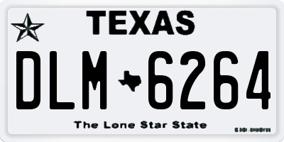 TX license plate DLM6264