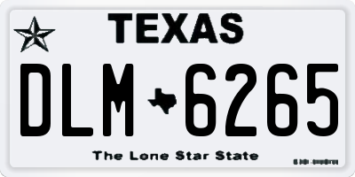 TX license plate DLM6265