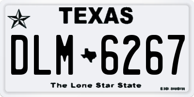 TX license plate DLM6267