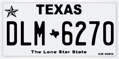 TX license plate DLM6270