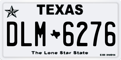 TX license plate DLM6276