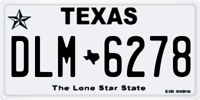 TX license plate DLM6278