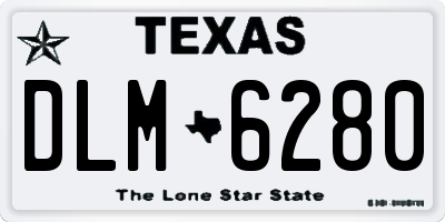 TX license plate DLM6280