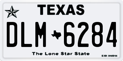 TX license plate DLM6284