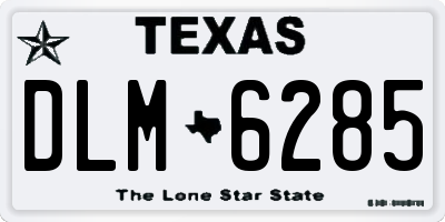 TX license plate DLM6285