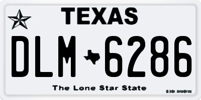 TX license plate DLM6286