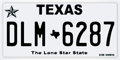 TX license plate DLM6287