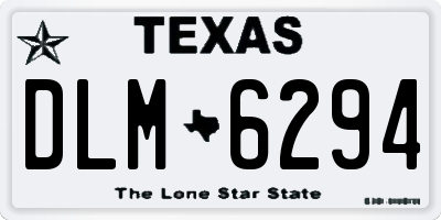 TX license plate DLM6294