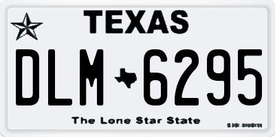 TX license plate DLM6295