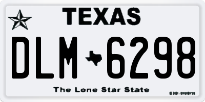 TX license plate DLM6298