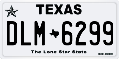 TX license plate DLM6299