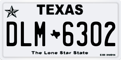 TX license plate DLM6302