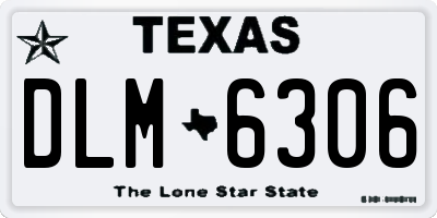 TX license plate DLM6306
