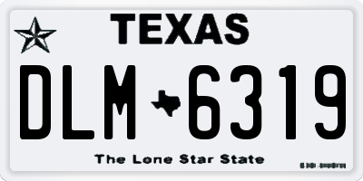 TX license plate DLM6319