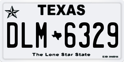 TX license plate DLM6329