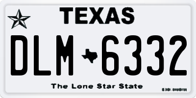 TX license plate DLM6332