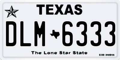 TX license plate DLM6333