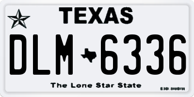 TX license plate DLM6336