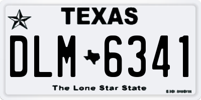 TX license plate DLM6341