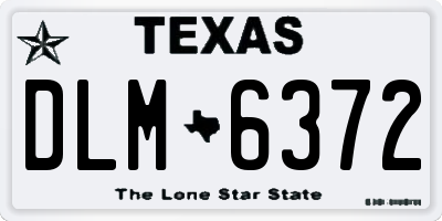 TX license plate DLM6372