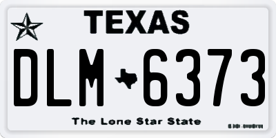 TX license plate DLM6373