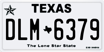 TX license plate DLM6379