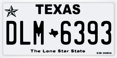 TX license plate DLM6393