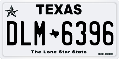TX license plate DLM6396