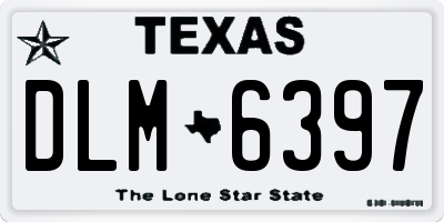 TX license plate DLM6397