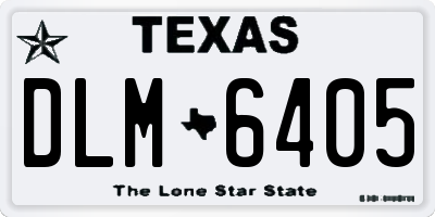 TX license plate DLM6405