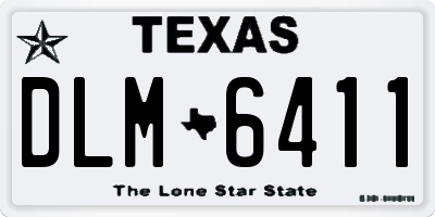 TX license plate DLM6411