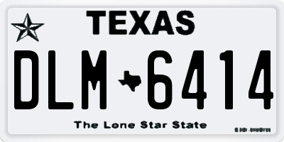 TX license plate DLM6414