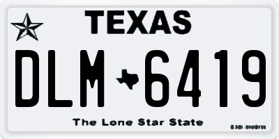 TX license plate DLM6419