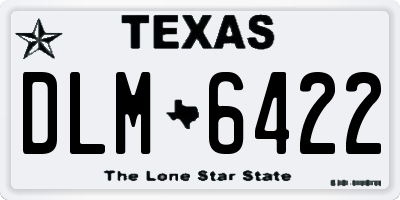 TX license plate DLM6422