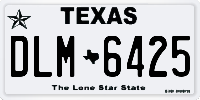 TX license plate DLM6425