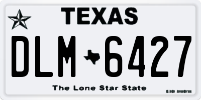 TX license plate DLM6427