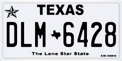 TX license plate DLM6428