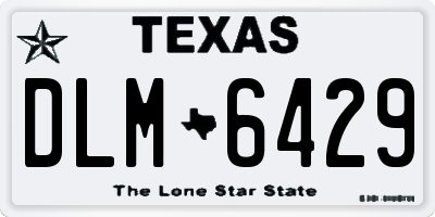 TX license plate DLM6429