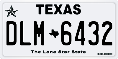 TX license plate DLM6432
