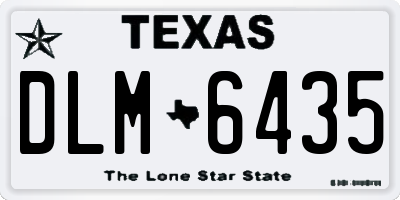 TX license plate DLM6435