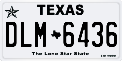 TX license plate DLM6436