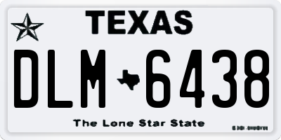 TX license plate DLM6438
