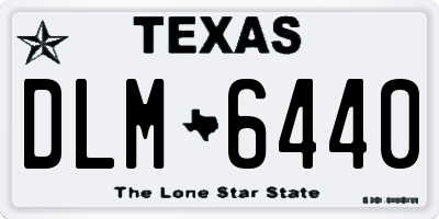 TX license plate DLM6440