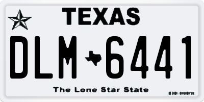 TX license plate DLM6441