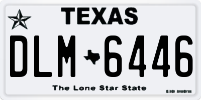 TX license plate DLM6446