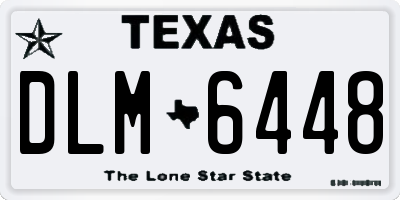 TX license plate DLM6448