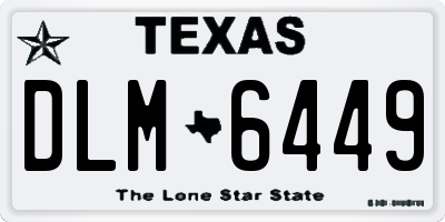 TX license plate DLM6449